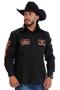 Imagem de Camisa Country Masculina Preta Bordada - Rodeo Farm