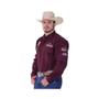 Imagem de Camisa Country Masculina Radade Bordada Barretos Bordo