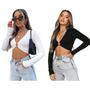 Camisa Cropped Argola Manga Longa - FREIRE COMPANY Imagem de Camisa Cropped Argola Manga Longa