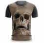 Imagem de Camisa de Caveira Masculina Estampada 3D Camiseta Casual Skull