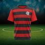 Imagem de Camisa do Time Flamengo FC Oficial Listrada Rubro Negro