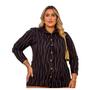 Imagem de Camisa Estilo Camisete Feminina Estampada Raio de Luz Plus Size100% Viscose