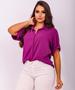 Imagem de Camisa Feminina Blusa Social Chemise  Basicas Fashion Moda Blogueira