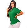 Imagem de camisa feminina chemise social moda evangelica casua manga 3/4