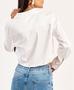 Imagem de Camisa Feminina Cropped Branca - Dicollani DC 10992