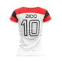 Imagem de Camisa Feminina Flamengo Zico Retrô Mundial 1981 Oficial - Branco