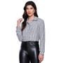 Imagem de Camisa Feminina Manga Longa Listrada Sawary Fashion