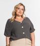 Imagem de Camisa Feminina Plus Size Estampada Secret Glam Preto