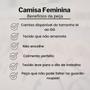 Imagem de Camisa Feminina Social Blusa Branca Tecido Duna Manga Longa