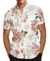 Imagem de Camisa Floral Masculina Manga Curta Barata Praia Social Slim