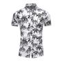 Imagem de Camisa Floral Social Coqueiro Branca Florida Masculina Havaiana Estampa