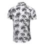 Imagem de Camisa Floral Social Coqueiro Branca Florida Masculina Havaiana Estampa