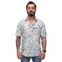 Imagem de Camisa Flores Manga Curta Masculina Viscose Conforto Leve