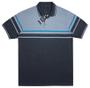 Imagem de Camisa Gola Listrada Polo Masculina Camiseta Blusa Tamanho Extra Grande