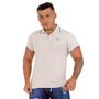 Imagem de Camisa Gola Polo Cinza Masculina Fio 30 Básica Moda Casual