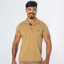 Imagem de Camisa Gola Polo Masculina Algodão Com Punho Lisa Casual