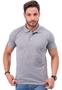 Imagem de Camisa Gola Polo Masculina Cinza Básica Lisa