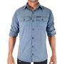 Imagem de Camisa Hard Safari UV50+ Masculina Cinza Azulado - Hard Adventure