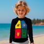 Imagem de Camisa Infantil De Proteção Solar UV 50 Manga longa Praia Para Menino