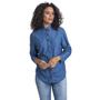 Imagem de Camisa Jeans Disparate Feminina Botões Elegante Moda Casual