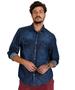 Imagem de Camisa Jeans Masculina Índigo - Modelagem Americana - Lançamento