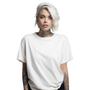 Imagem de Camisa Larga Feminina Oversized Plus Size Moda Estilo Largona Lisa OffWhite