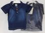 Imagem de Camisa Luxo Malha Denim Jeans Infantil Menino Katita Rf 2440