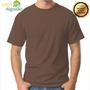 Imagem de Camisa Marrom Básica 100% Algodão 30.1 Camiseta Premium Alta Qualidade