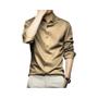 Imagem de Camisa Masculina de Seda 6XL - Manga Comprida, Sem Ferro, Luxo e Conforto (Primavera/Outono)