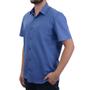 Imagem de Camisa Masculina Docthos MC Comfort Tricoline Azul Médio - 119069