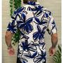 Imagem de Camisa Masculina Floral Slim Manga Curta Viscose Kyu 