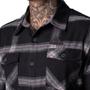 Imagem de Camisa Masculina Gangster Flanela Xadrez Preto