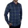 Imagem de Camisa Masculina Highstil ML Slim Fit Xadrez Plus Azul - 012