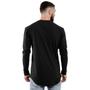 Imagem de Camisa Masculina Manga Longa Longline Oversized Top sem Capuz