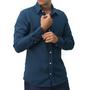 Imagem de Camisa masculina mIcrofibra Social manga Longa Luxo Slim