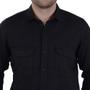 Imagem de Camisa Masculina Milani ML Flanela Slim Preta - 38424