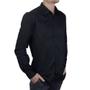 Imagem de Camisa Masculina Milani ML Slim Acetinada Preta - 30224