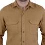 Imagem de Camisa Masculina Milani ML Slim Flanela Plus Marrom - 384-24