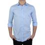 Imagem de Camisa Masculina Milani ML Slim Maquinetada Azul Claro - 320