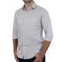 Imagem de Camisa Masculina Navaratti ML Slim Fit Cetim Cinza - CNVLC47