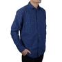 Imagem de Camisa Masculina Ogochi ML Casual Flanela Slim Azul - 001514