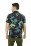 Imagem de Camisa Masculina Polo Ixória Preta Malha Estampada Floral