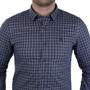 Imagem de Camisa Masculina Porto&Co ML Xadrez Slim Fit Marinho - P1096