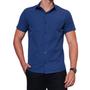 Imagem de Camisa Masculina Social Manga Curta Slim Fit - Sem Bolso