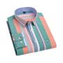 Imagem de Camisa Oxford Xadrez De Manga Comprida Masculina Soft Regular Fit Vestido Formal Blusa Com Bolso