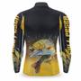 Imagem de Camisa Pesca Manga Longa esportiva Tecido Com Protecao Solar UV 50 Camiseta de Pescaria Traira Tucun