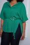 Imagem de Camisa Plus Size  Com Cinto Verde Claro
