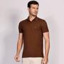 Imagem de Camisa Polo Aramis Frisos Interno Ve25 Marrom Café Masculino