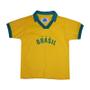 Imagem de Camisa Polo Brasil Liga Retrô Infantil  Amarela 12