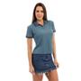 Imagem de Camisa Polo Feminina Casual Poa Leve Gola Conforto Dia a Dia